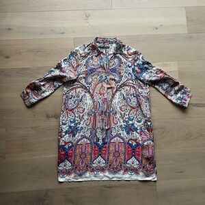 Zara Multicolor Paisley Scarf Dress